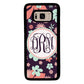 Vintage Flowers Purple Script Monogram | Samsung Phone Case