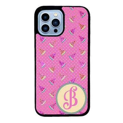 Pink Watermelon Initial | Apple iPhone Case