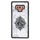 White Marble Diamond Monogram | Samsung Phone Case