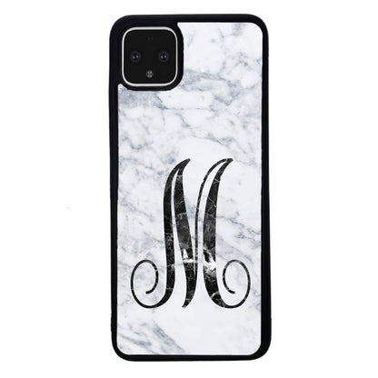 White Marble Initial | Google Phone Case