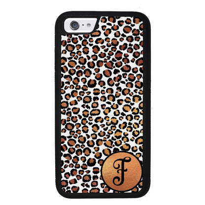 White Gold Foil Leopard Skin Personalized | Apple iPhone Case