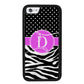 Zebra and Polka Dot Initial | Apple iPhone Case