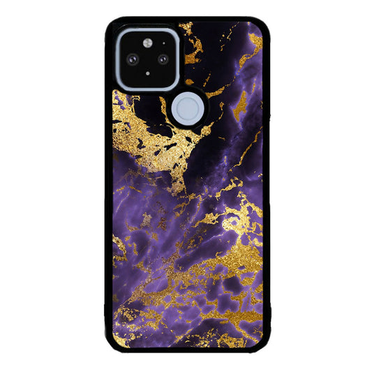 Purple and Gold Foil Marble | Google Phone Case